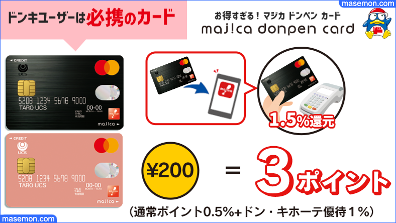 クレカの特典よりドンキの買い物を安くしたいとき